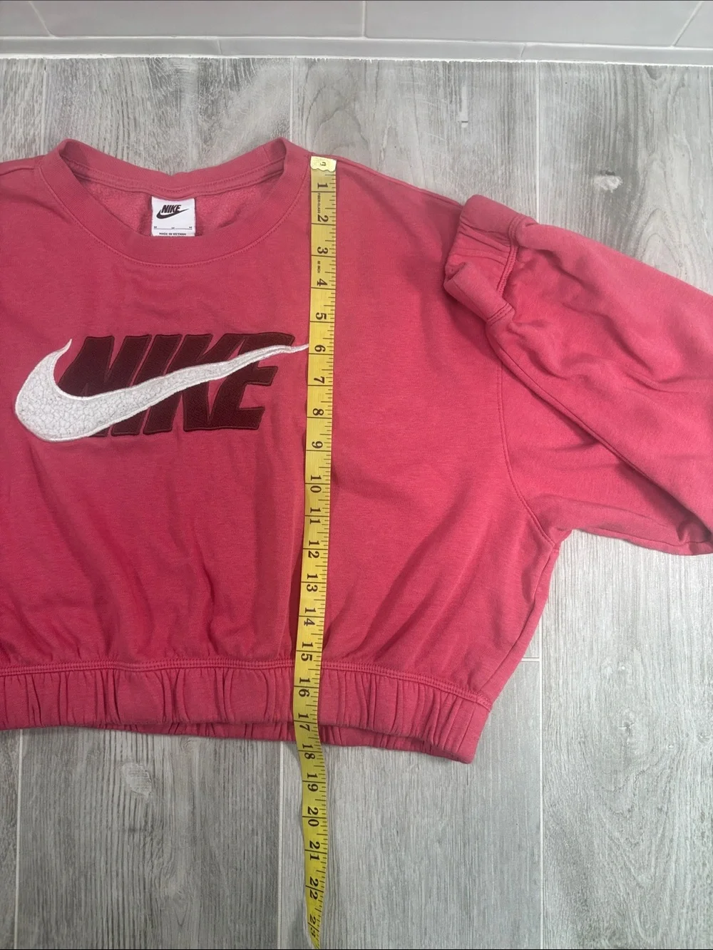 Nike Sportswear Fleece Cropped Crewneck Sweatshirt Pink Medium DD5069-622
